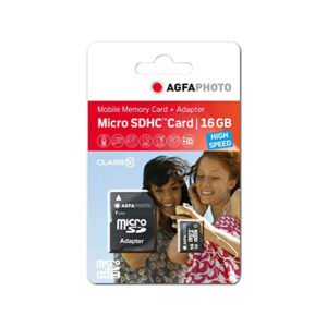 AgfaPhoto High Speed MicroSDHC Card (inc. SD Adapter) 90MB/s 16GB